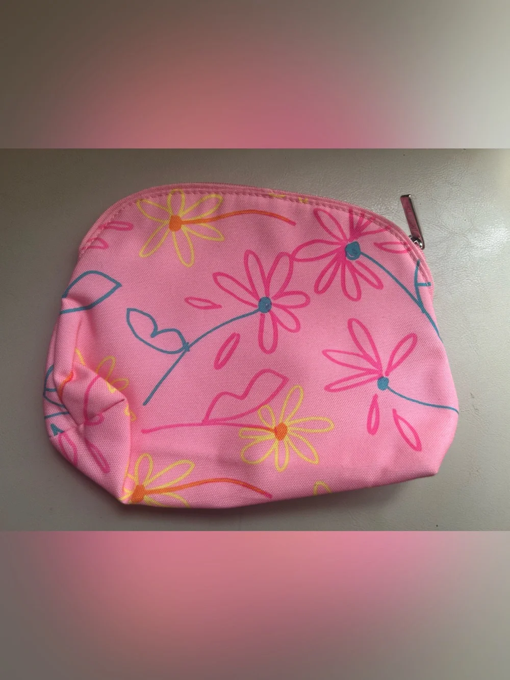 Clinique x Drawbertson cosmetic bag